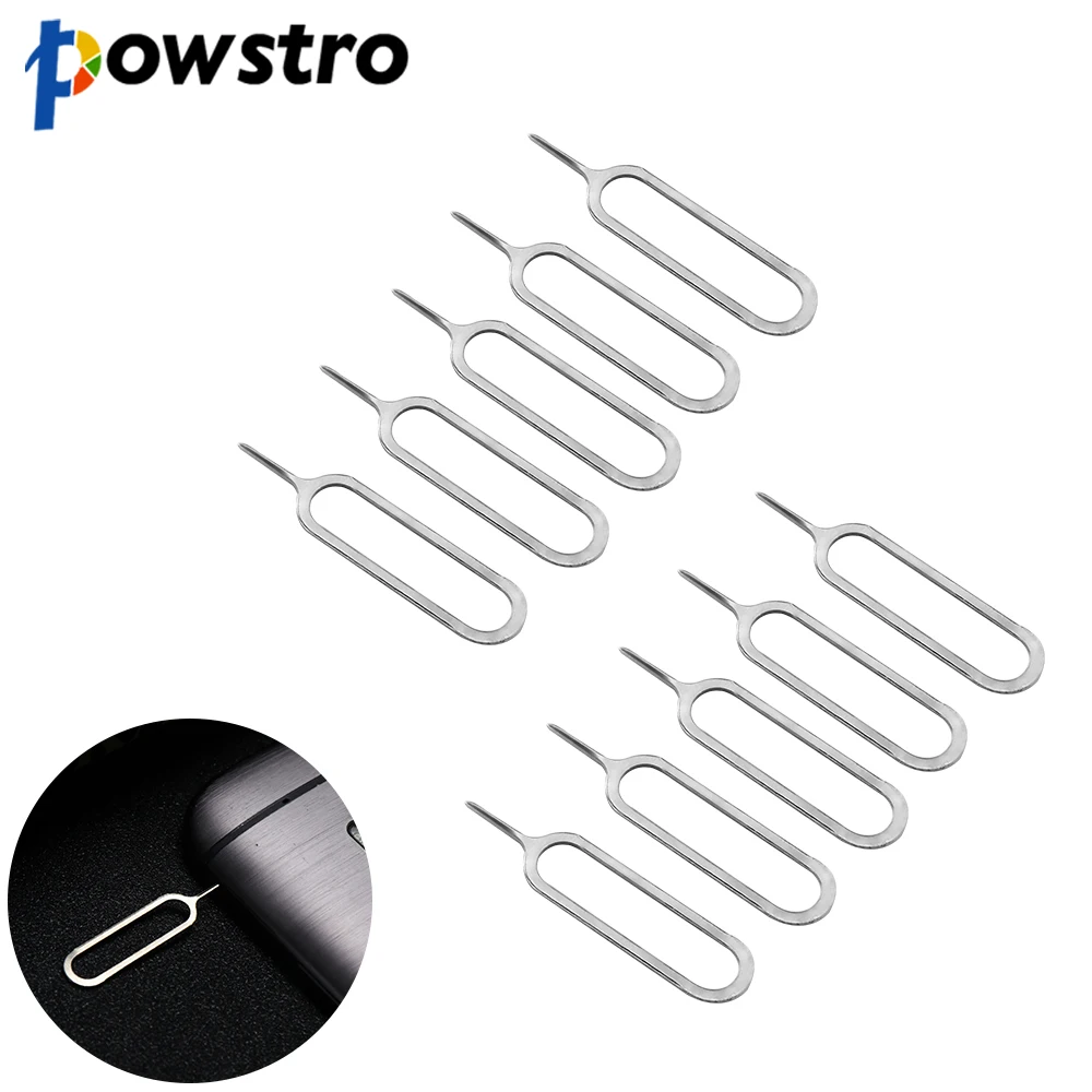 Powstro 10PCS Smartphone Take Sim Card Remover Tool Pin Needle