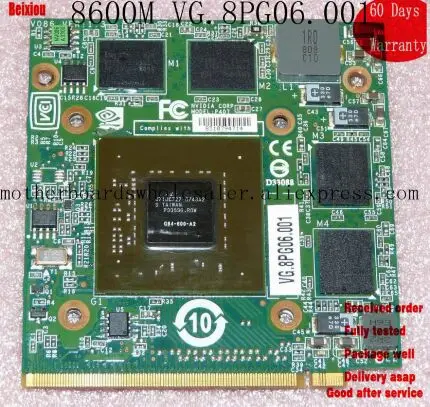 

Fully tested VGA card GF 8600M 8600 GT 512MB VG.8PG06.001 For Acer Aspire 5920G Notebook