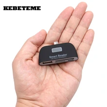 KEBETEME Mini 4 в 1 OTG/TF/SD считыватель смарт-карт с Micro USB портом зарядки для Andriod телефона планшета высокого качества