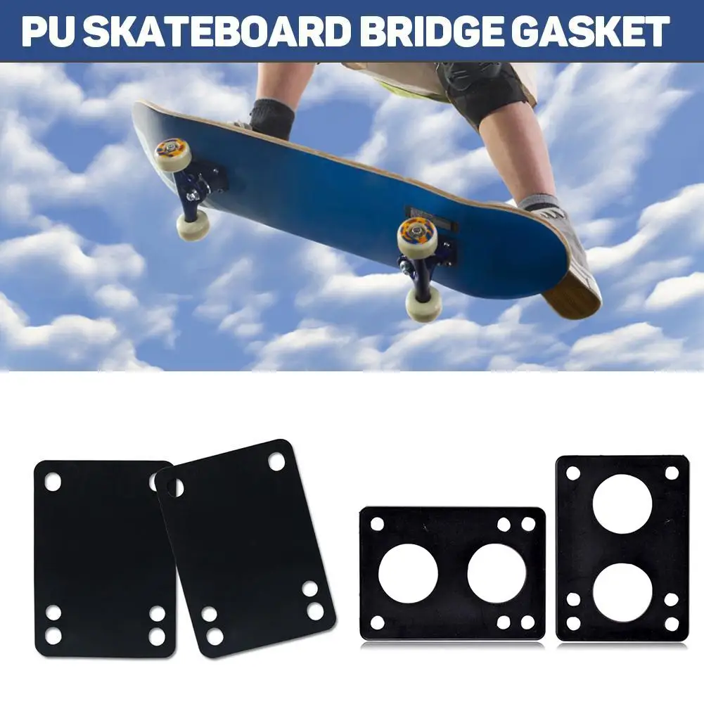 2Pcs 3mm/6mm Soft Skateboard Riser Pads Longboard Shock Proof Bridge