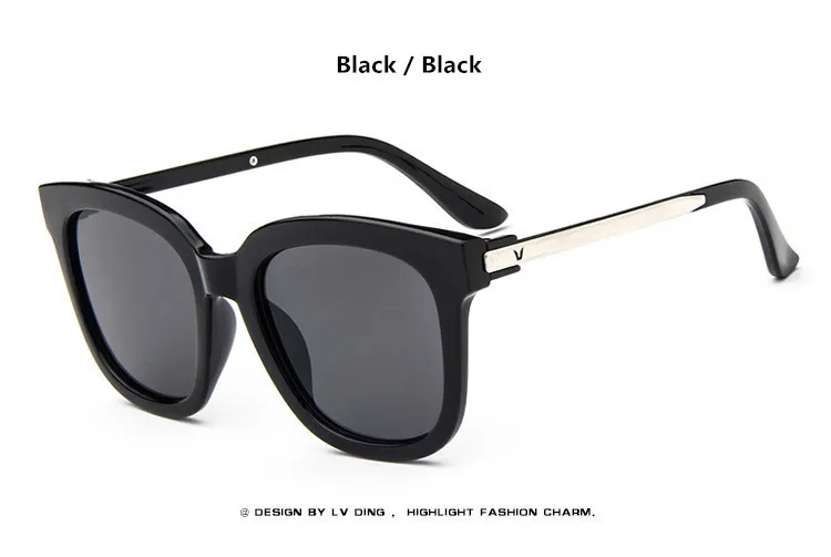 Новинка, модные новые солнцезащитные очки для женщин, фирменный дизайн, высокое качество, большая оправа, популярные винтажные женские солнцезащитные очки, 8 цветов, Oculos - Цвет линз: C1