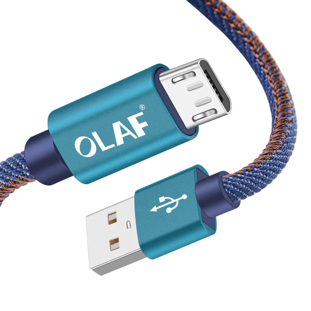 OLAF Micro USB кабель ковбой 2A Быстрый кабель синхронизации данных и зарядки для samsung huawei Xiaomi LG Andriod Microusb Кабели для мобильных телефонов