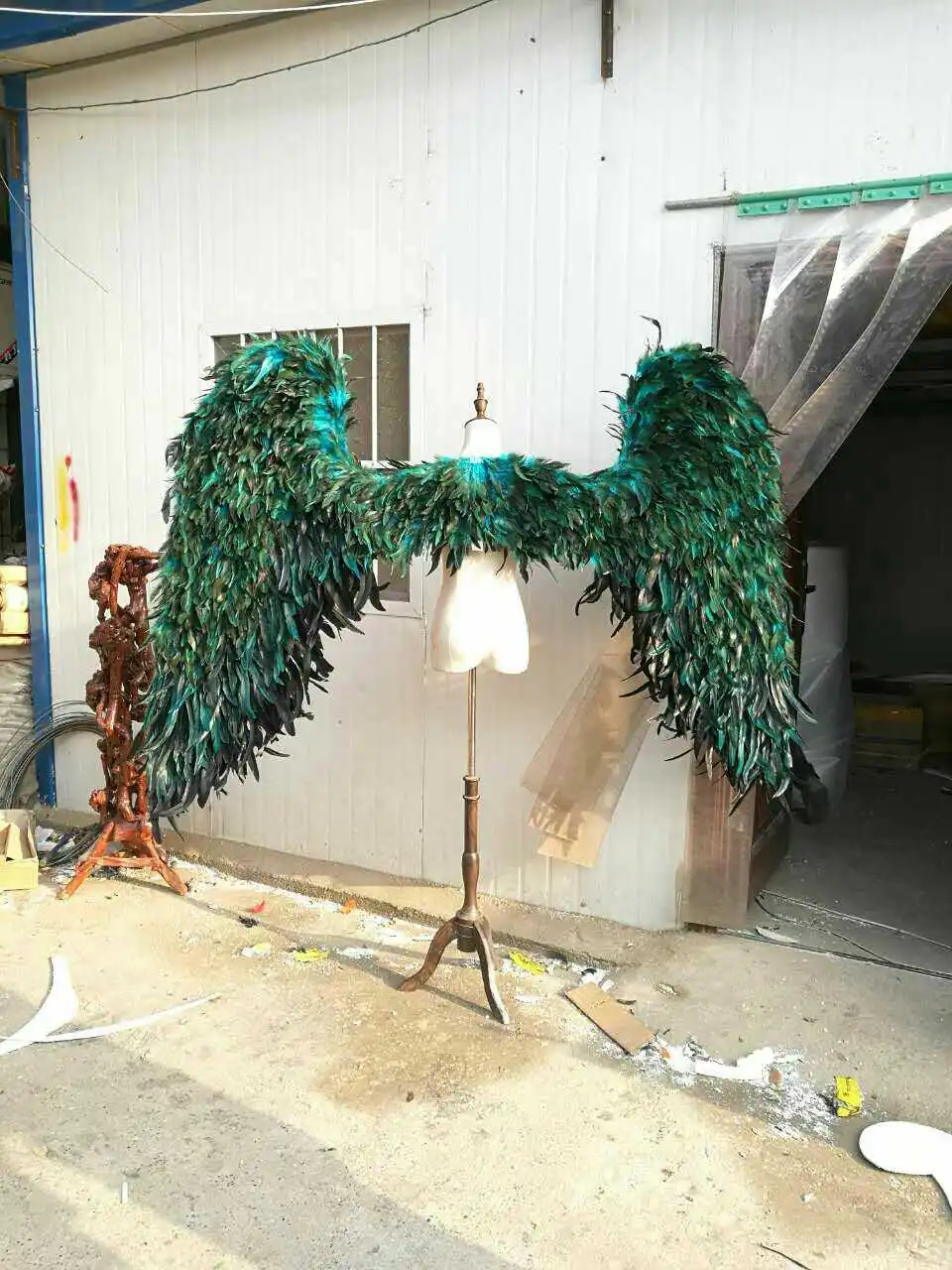 

Red Costume Adult's large angel feather wings Cosplay photography Game Display fashion show props EMS free shipping