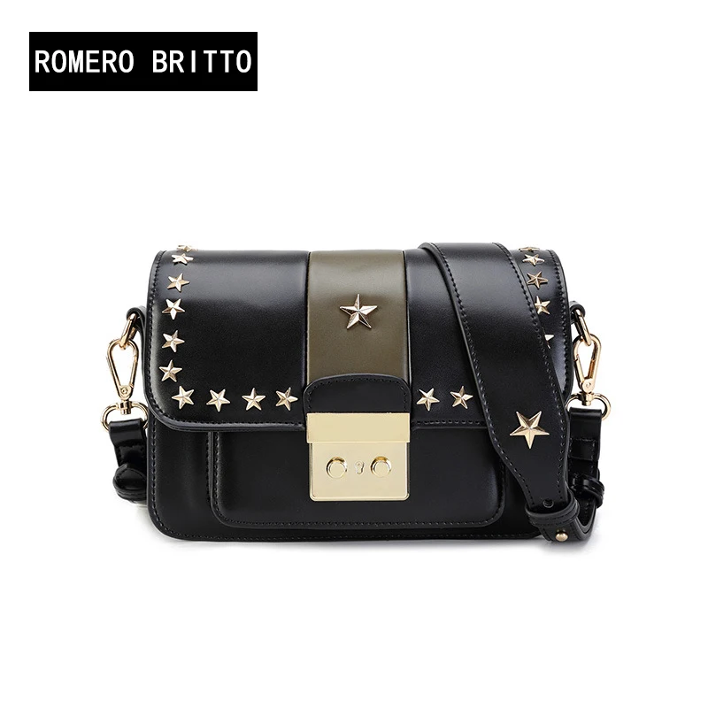 

In the spring of 2018 new handbag new Korean retro fashion color star diagonal square rivet package high-quality women bag