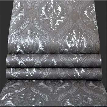 

wellyu Continental Damascus living room TV background wallpaper leather flowers pvc wallpaper gold wallpaper papel de parede