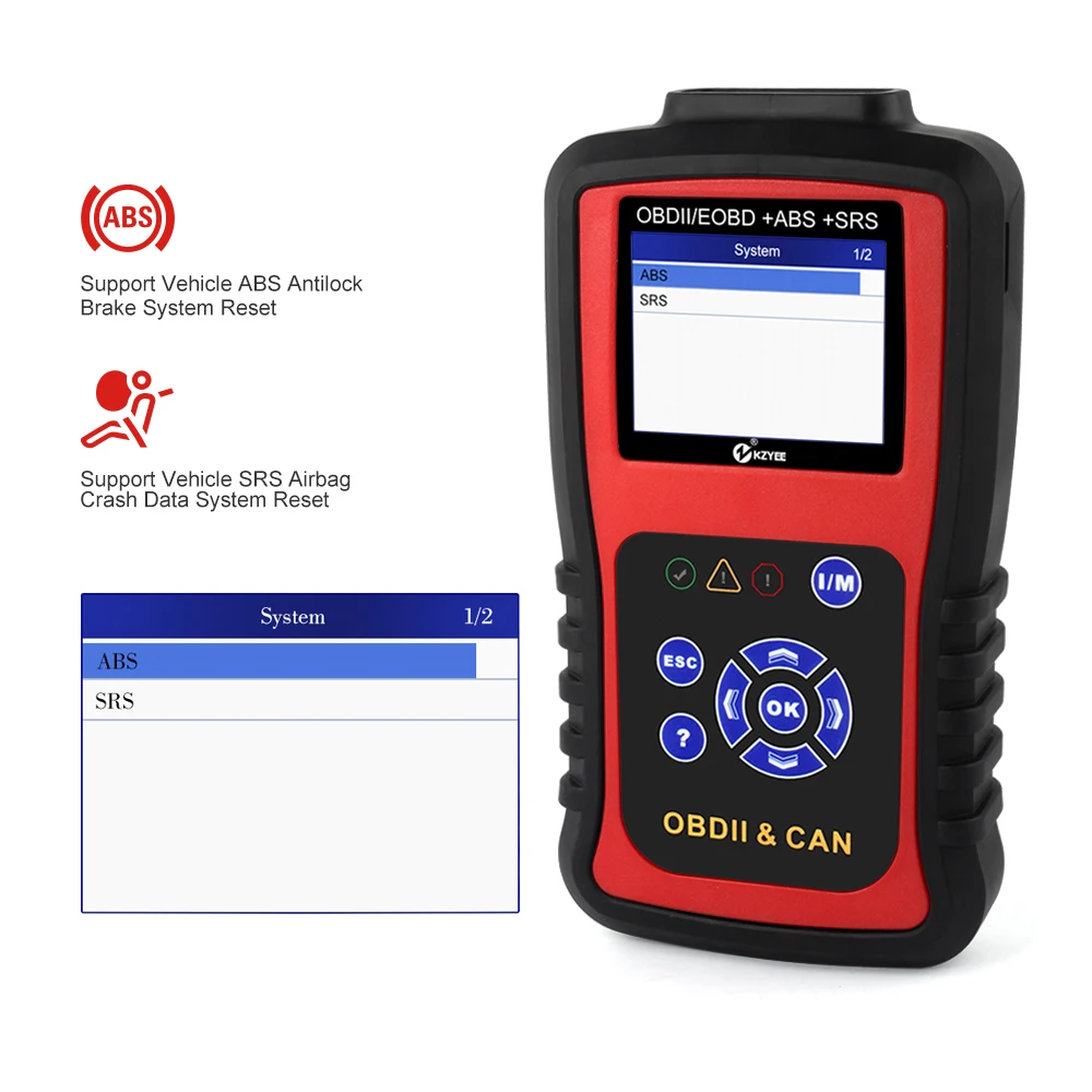 Считыватель кодов KZYEE KC501 OBD2 считыватель ABS SRS проверка двигателя в режиме