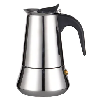

AMYAMY Moka Stovetop Espresso Maker Latte Percolator Stovetop Espresso Maker Coffee Maker Pot Stainless Steel 300 ML 6 Cup