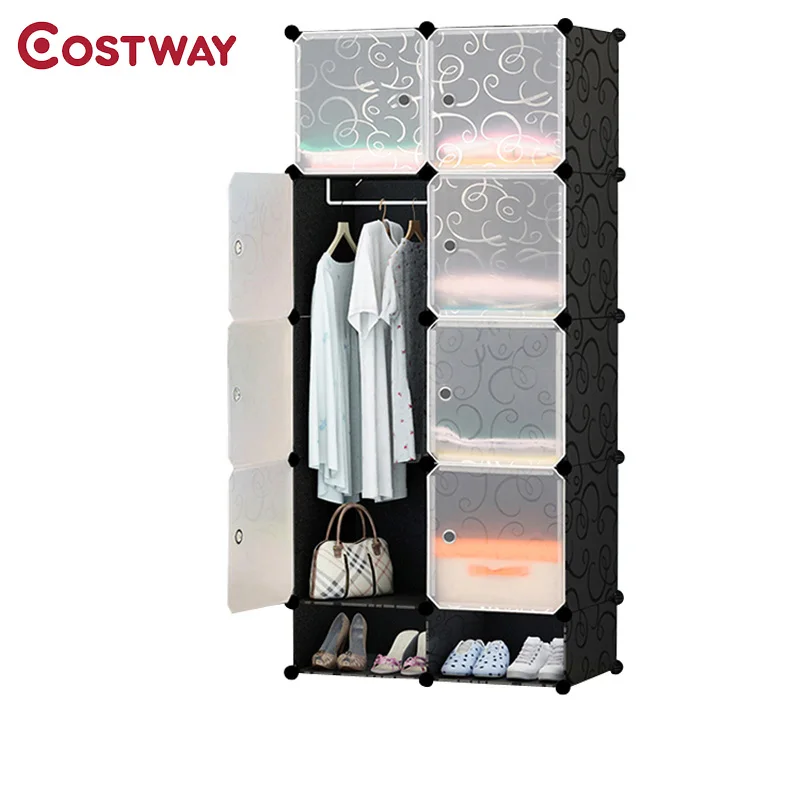 

Plastic Portable Folding Wardrobe for clothes Assembled Closet Storage Cabinet Organizer Bedroom Home Furniture armario ropero