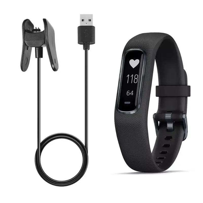 Plastic Charging Cradle Clip Cable Smart watch Charger USB for Garmin Vivosmart 4 Watch Dropshipping | Электроника
