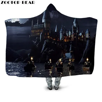 

Castl Hero 3D printing Clothes Hooded Blanket Fashion Custom Popular Adults Fleece Bedding Soft Office Portable Wearable Hip hop