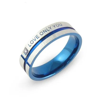 stainless steel wedding bands blue couple rings korean jewelry lovers his and hers promise ring - Cheap His And Hers Wedding Rings stainless steel wedding bands blue couple rings korean jewelry lovers his and hers promise ring - Cheap His And Hers Wedding Rings