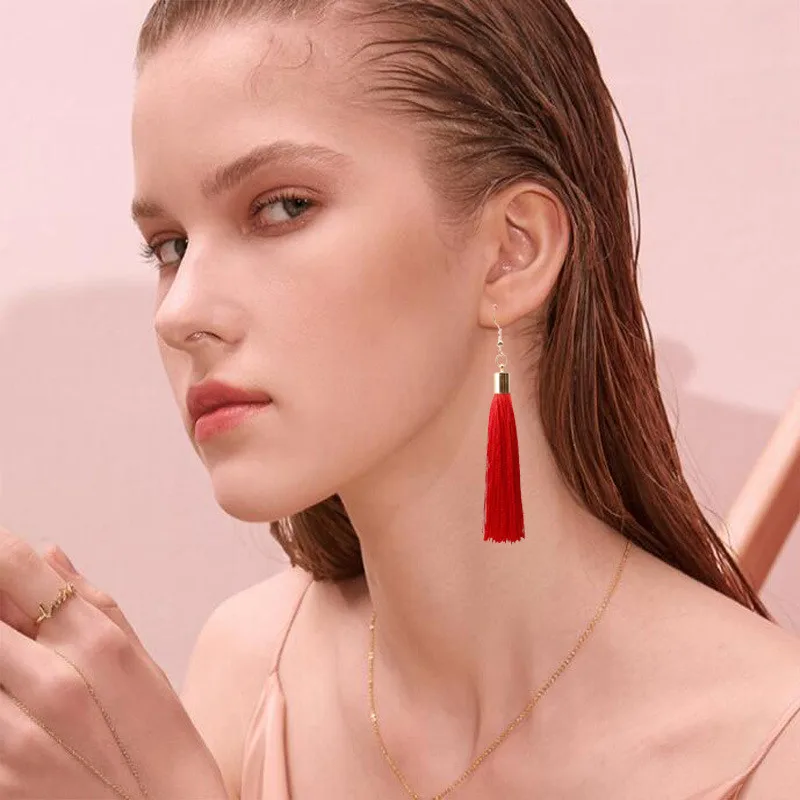 Ufavorite Chernye Sergi S Bahromoj Geometricheskie Dlinnye Sergi S Nispadayushimi Kistochkami Dlya Zhenshin 2018 Modnye Yuvelirnye Izdeliya Vechernie Podarok Sergi Podveski Aliekspress Otslezhivanie Ceny V Aliexpress