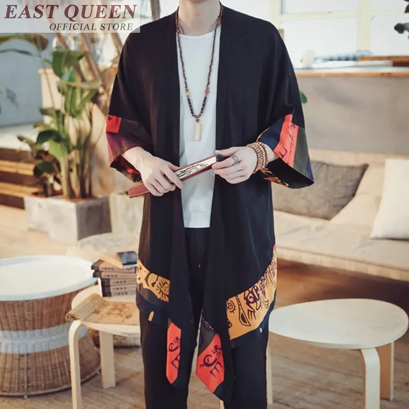 

Shirt china traditional chinses clothing for men solid mid sleeves casual loose tops chinese style shirt tops FF675 A