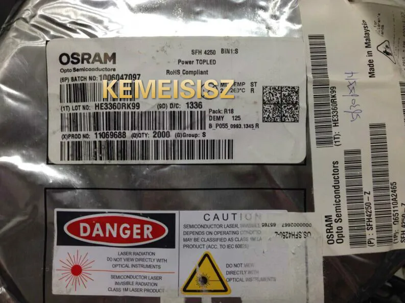 

SFH 4250-Z Q65110A2465 Osram высокомощный инфракрасный излучатель 850