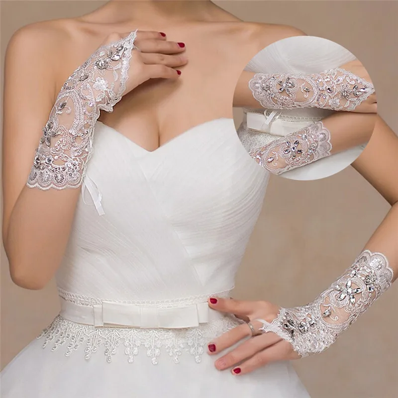 Fingerless Gloves Bridal Lace Apparel Accessories 
