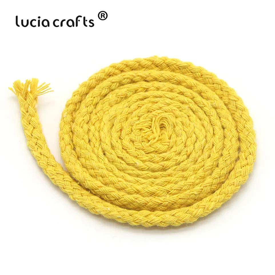 Lucia crafts, 5 м/22 м, разноцветные хлопковые шнуры, плетеная веревка, декоративный шнурок, шнурок, DIY, аксессуары для дома ручной работы W0210