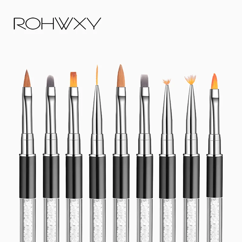 

ROHWXY Nail Art Brush Liner Painting Pen Professional Acrylic UV Gel Polish Extension DIY Design Tools For Nail Art Tool