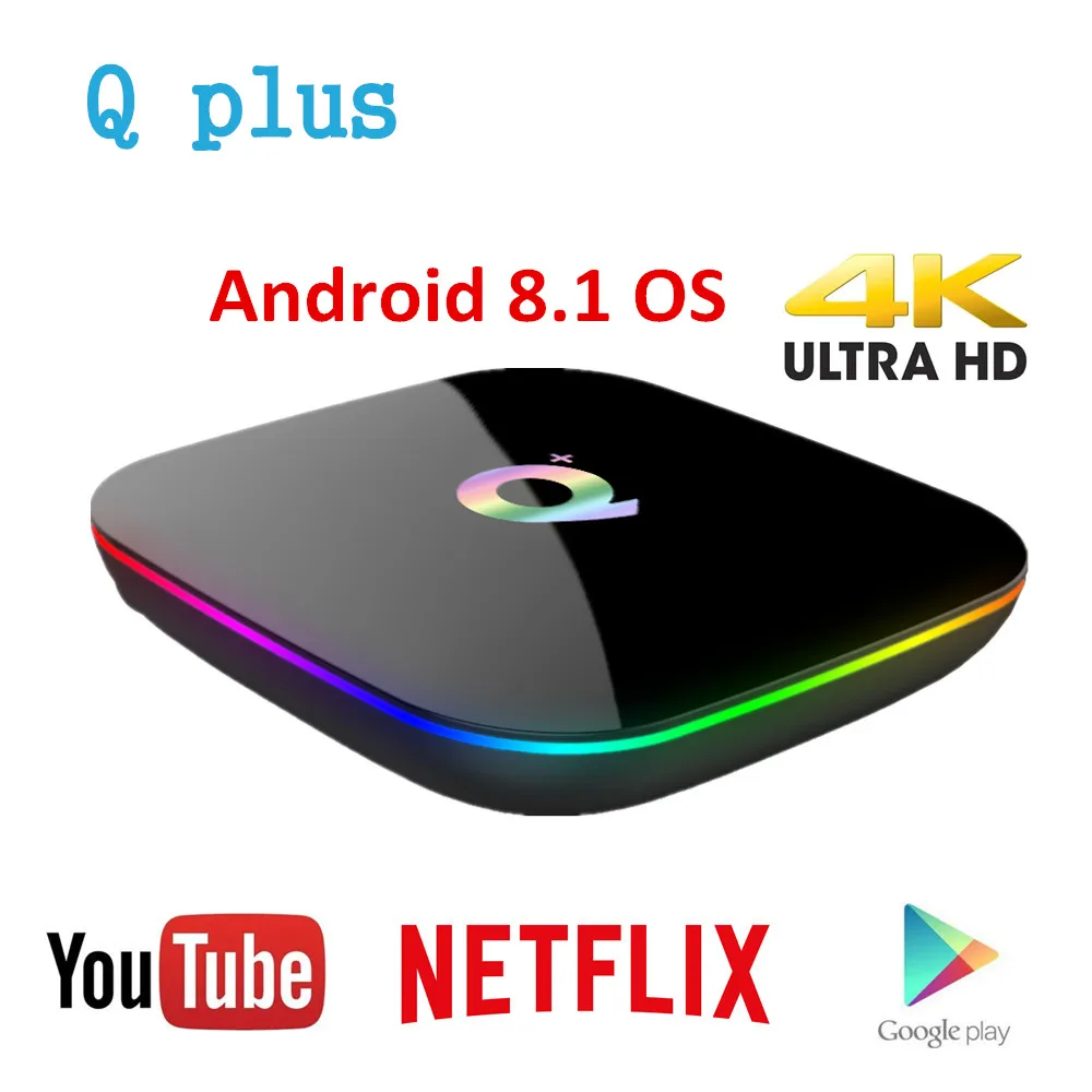 

Q Plus Smart TV Box Android 9.0 TV Box 4GB Ram 32GB 64GB Rom 6K H.265 USB3.0 Netflix Allwinner H6 PK T95Q s905x2 Set Top Box