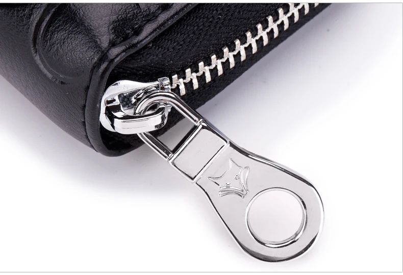 Lomelobo Lady Flower Card Holder Split Leather Girl Zipper Coin Purse Women Business Card Cowhide Female Credit ID Cards Wallets HCL7132  Details (07)