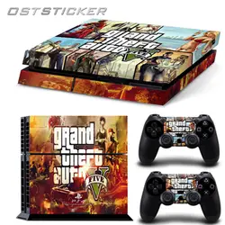 Скидка 30% OSTSTICKER высокого качества мультфильм игру GTA виниловые наклейки для кожи sony Playstation 4 консоли + 2 контроллера