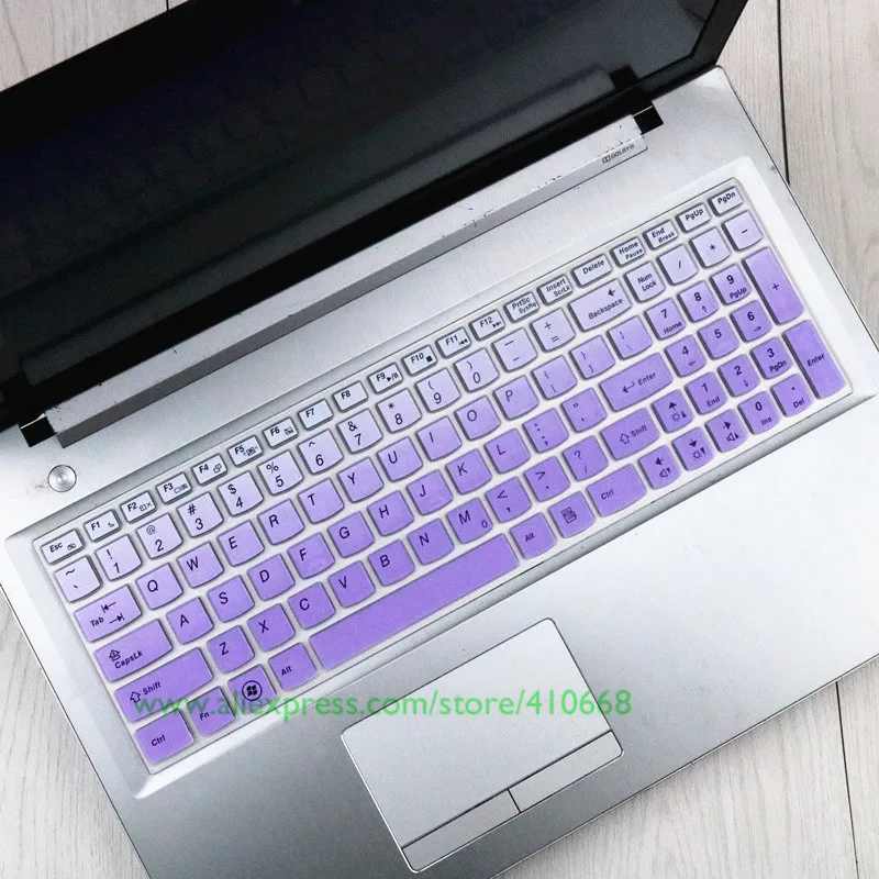 15,6 дюйма силиконовая защитная накладка для клавиатуры кожного покрова для lenovo Ideapad G510 G50-80 Y50-70 700 V4000 Y50P-70 Z500 G580 Y510P - Цвет: Gradualpurple