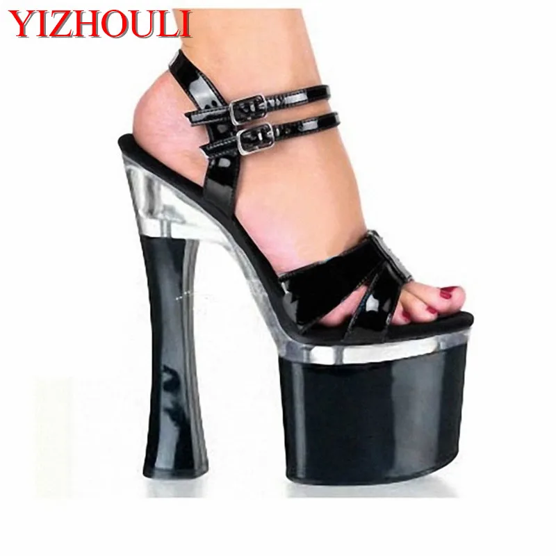

Big Size Beautiful Ankle Strap 18cm Thick High Heel Platforms Pole Dance Shoes, Dress / Wedding Shoes