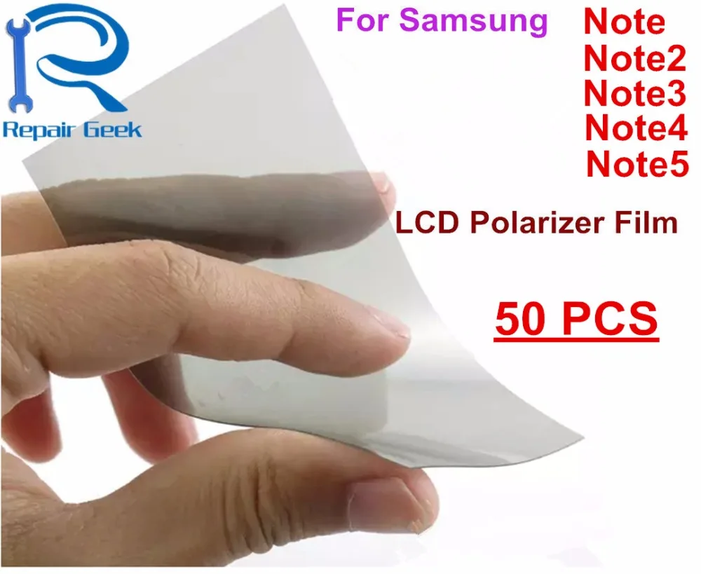 50 шт. поляризационная пленка для ЖК дисплея Samsung Galaxy Note N7000 I9220 2 3 4 5 фильтр