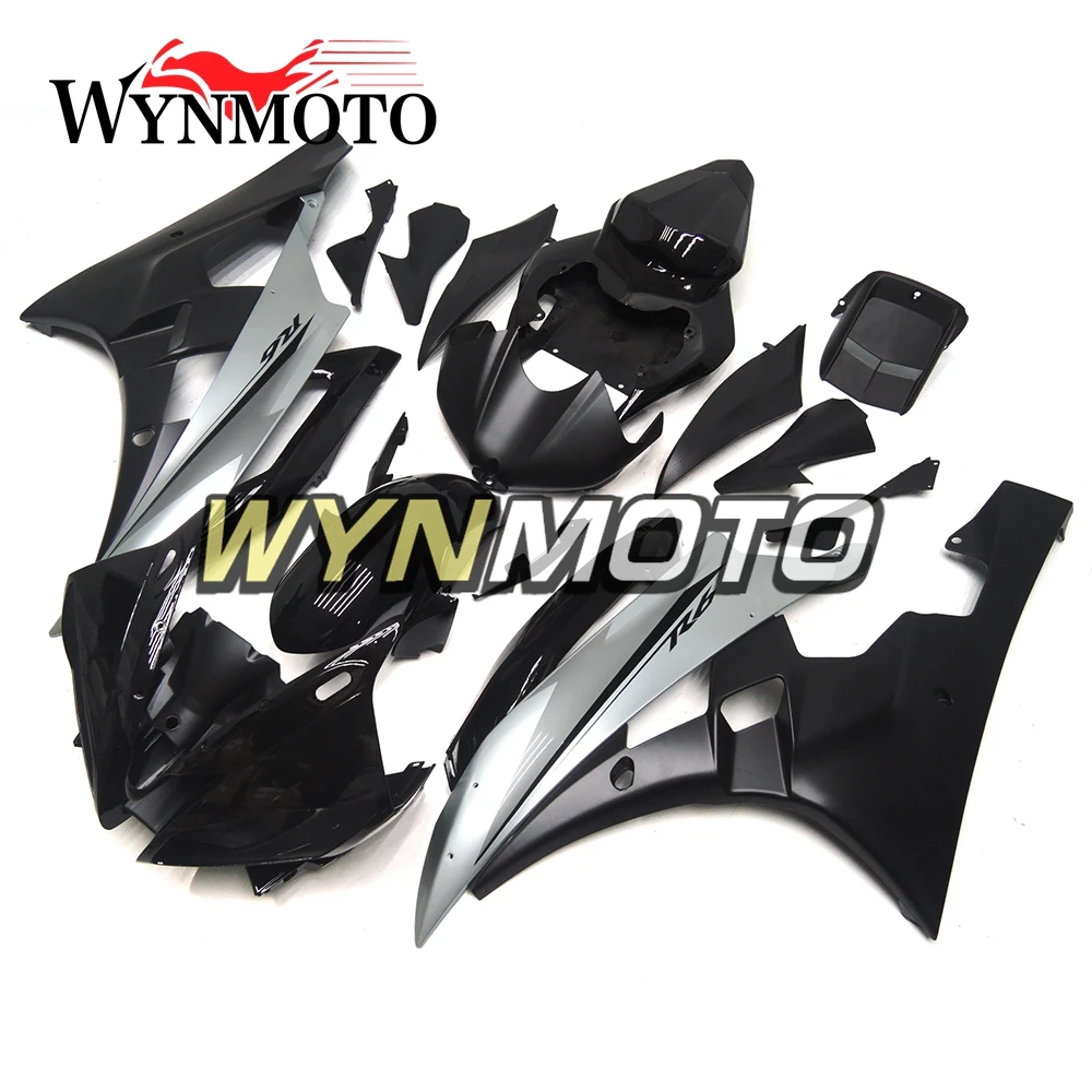 

Complete Fairings Kit For Yamaha R6 2006-2007 06 07 Year Injection ABS Plastics Motorbike Bodywork Cowlings Black Silver Frames