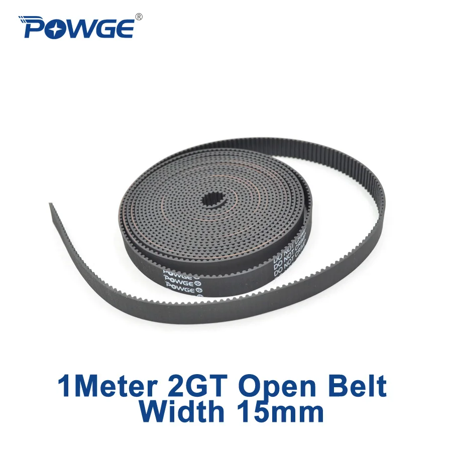 POWGE GT2 open Timing belt width 15mm Rubber 2GT 15mm pulley belt Small