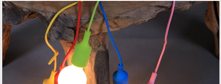 Красочный подвесной светильник из силикагеля, подвесной светильник для детской комнаты, декоративная лампа для дома, тринадцать цветов, держатель E27, AC90-260V