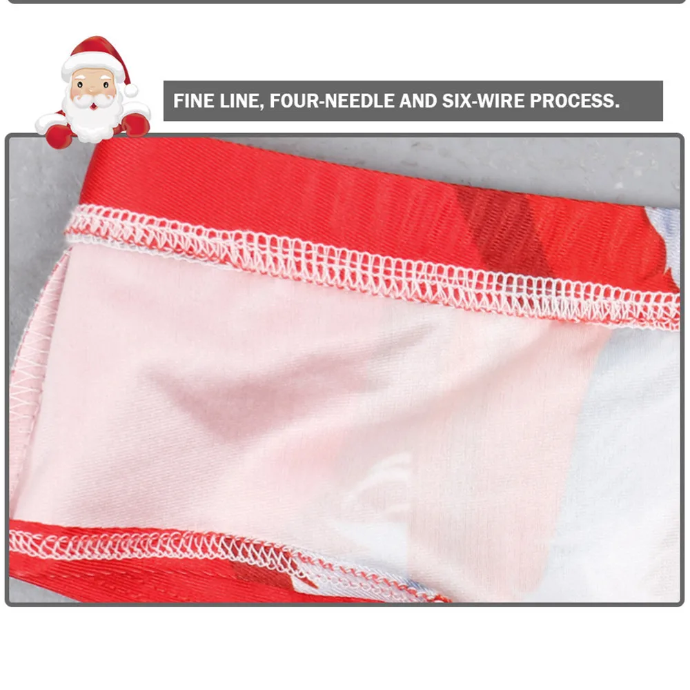 Рождественские женские сексуальные трусики с рисунком Санта Клауса, нижнее белье для девушек, сексуальные трусики, нижнее белье, Женская Стринги, женские трусики