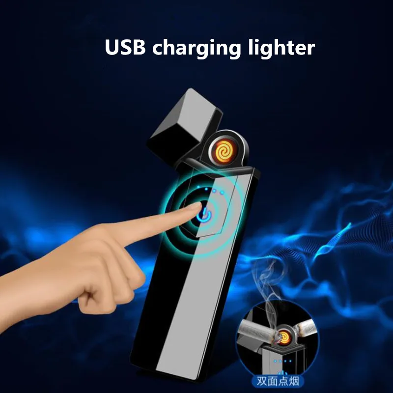 USB charging Windproof flameless Electronic charging Cigarette lighter