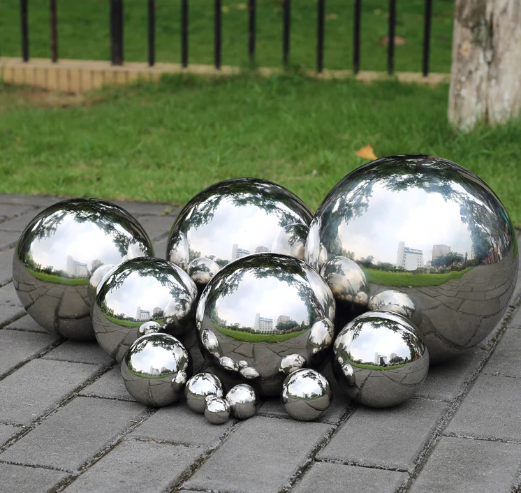 Stainless steel hollow decoration furnishings home & garden Decoration improvement 80, 90, 100mm one set. garden sphere