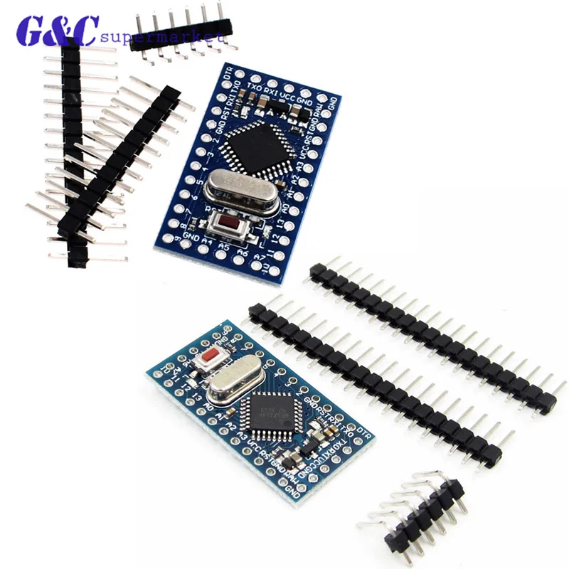 

Pro Mini 168 Mini ATMEGA168/328 5V/16MHz For Arduino Compatible With Nano