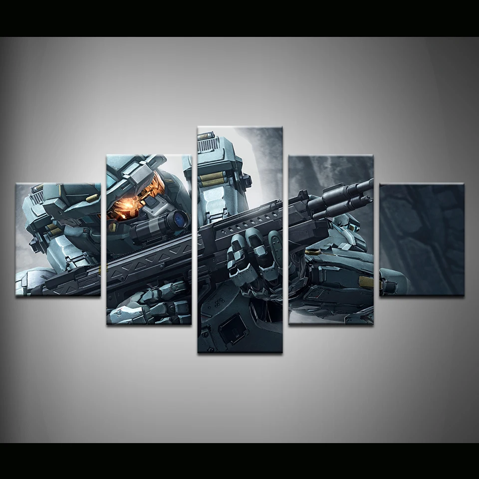 5Piece Wall Pictures Canvas Painting Prints Poster Halo 5 Guardians