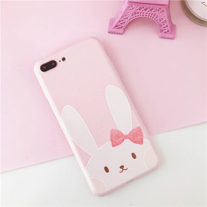 Aoweziic Cute cartoon For iphone X XS mobile phone shell 7plus protection sleeve 6S female soft shell silica gel 8Plus