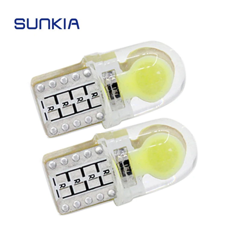SUNKIA 1 шт. T10 COB ЛАМПА W5W/194 p21w зазор светильник инструмент светодиодный дверь