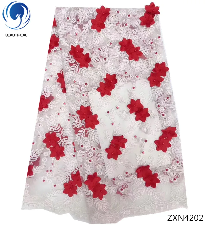 

BEAUTIFICAL 3d lace applique african french lace fabric wholesale 3d lace fabric 2018 high quality lace 5yards per piece ZXN42