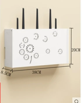 Беспроводной Wi-Fi маршрутизатор Коробка Для Хранения ПВХ панель полка настенный штекер доска кронштейн для хранения кабеля Органайзер Домашний декор - Цвет: L