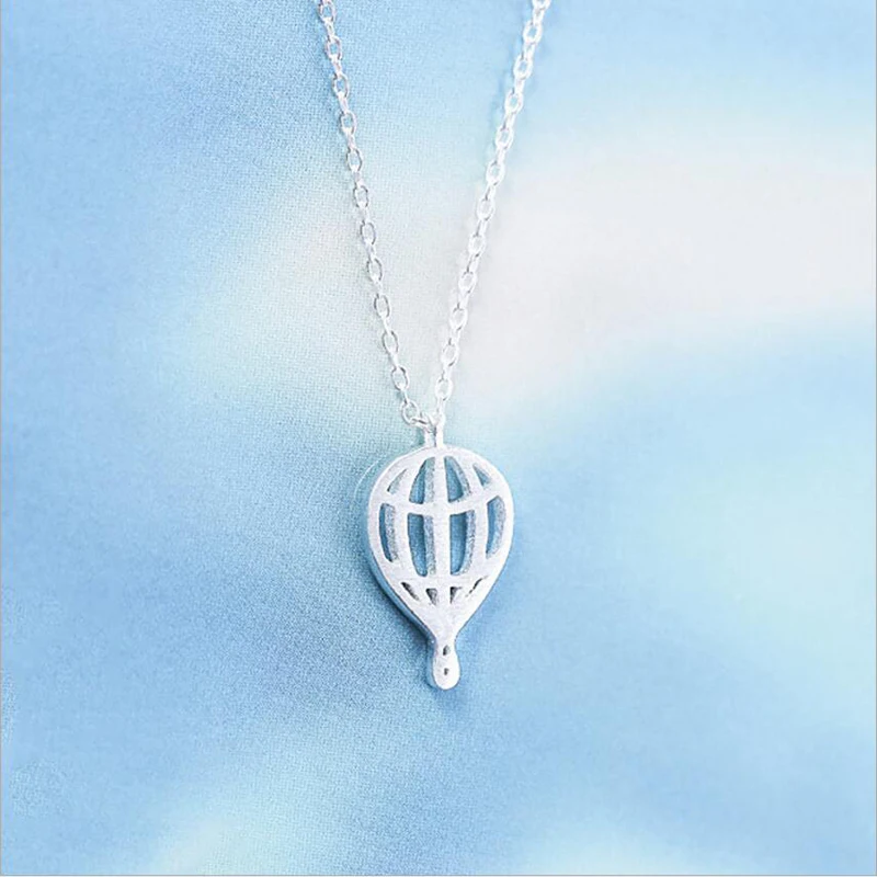 

XIYANIKE New Products 925 Sterling Silver Hot Air Balloon Cute Necklace Simple Fashion Clavicle Chain For girl Gift VNS8414