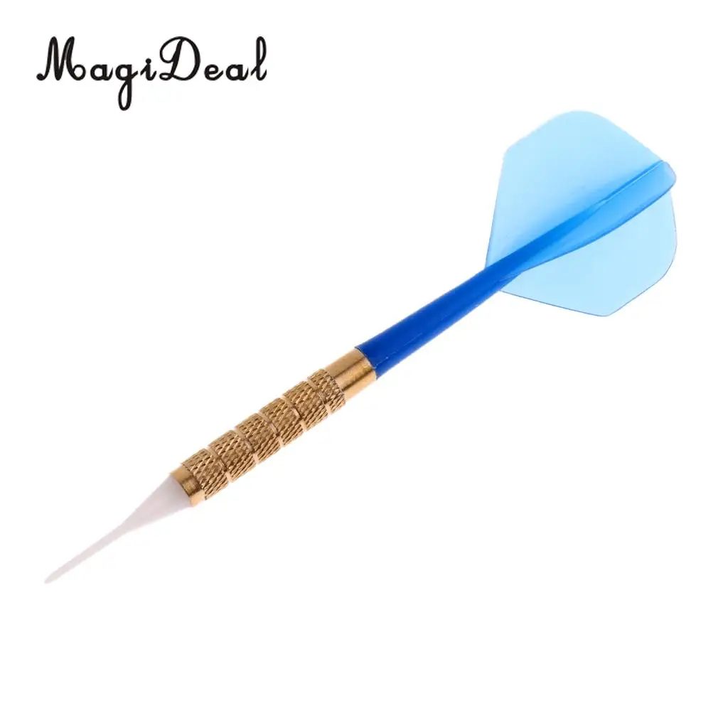 MagiDeal 14 Grams Plastic Metal Barrels Safety Soft Tip Dart for Electronic Dartboard Soft Dartboard White Red Black Blue