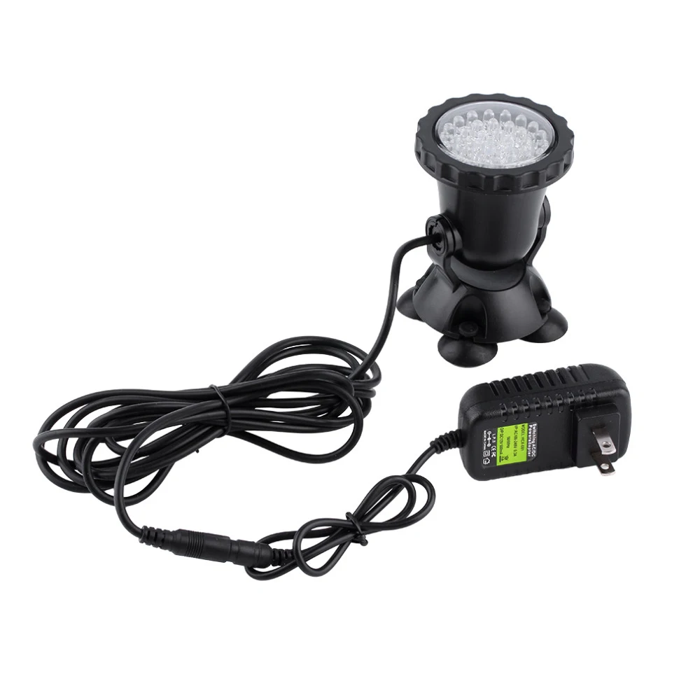 1Set 36 LED Underwater Spotlight IP68 Waterproof LED Lamp with Remote Control for Garden Aquarium Landscape Tank Fountains Pond underwater led