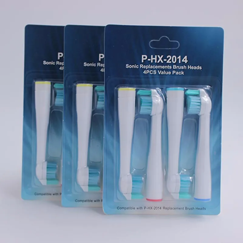 8 шт. HX2014 сменные насадки для зубной щетки для Philips Sonicare, головка для звуковой зубной щетки HX1610 HX1620, двойная Мягкая щетина, Sensiflex