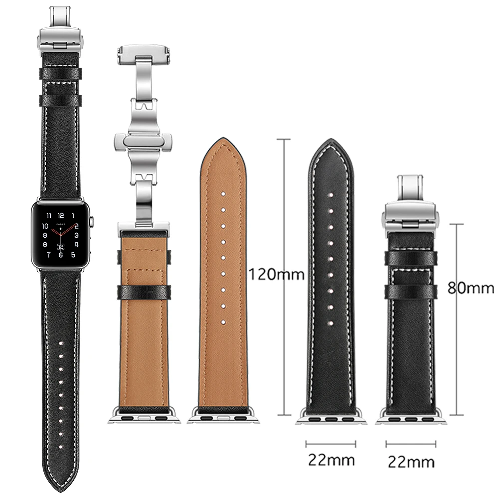 Силиконовый ремешок Laforuta для Apple Watch 40 мм 44 iwatch кожаный серия 4 3 2 1 наручных часов