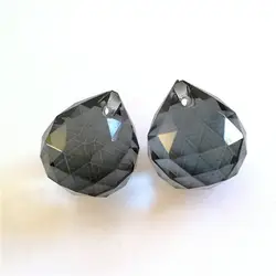 Черный серый 140 шт. 20 мм стеклянные кристаллы для люстры граненый подвесной шар хрустальные капли для люстры Запчасти для домашнего декора