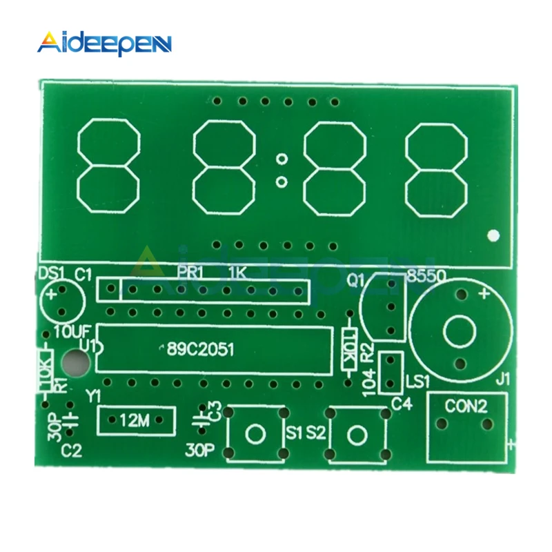 DC 3 V-6 V AT89C2051 светодиодный цифровой 4 бит электронные часы электронный производственный Набор DIY Kit C51 электронные часы