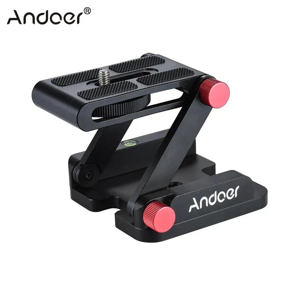 

Andoer New Z-shaped Quick Release Plate Foldable Camera Desktop Holder Tilt Head for Canon Nikon Sony Pentax DSLR Video Slider