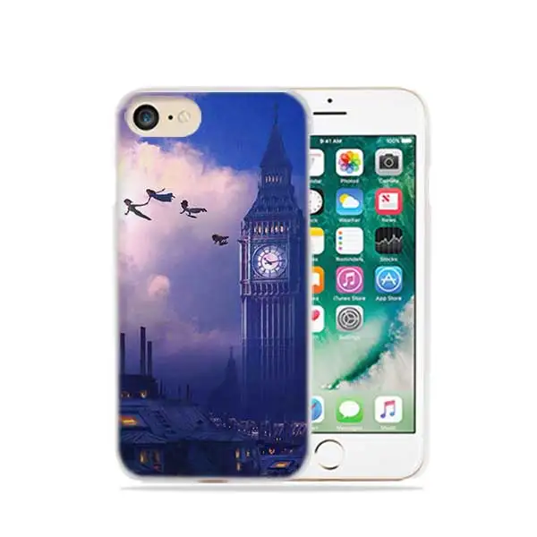 PlusPeter Pan Wendy Tinkerbell модный прозрачный чехол для iPhone XI R XS Max XR X 4S 5s SE 6 6s 7 8 Plus - Цвет: 008