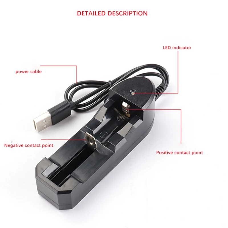 3,7 в 18650 Li-Ion Батарея Зарядное устройство USB независимой зарядкой Портативный электронная сигарета 18350 16340 14500 Батарея 1/2/4 слот
