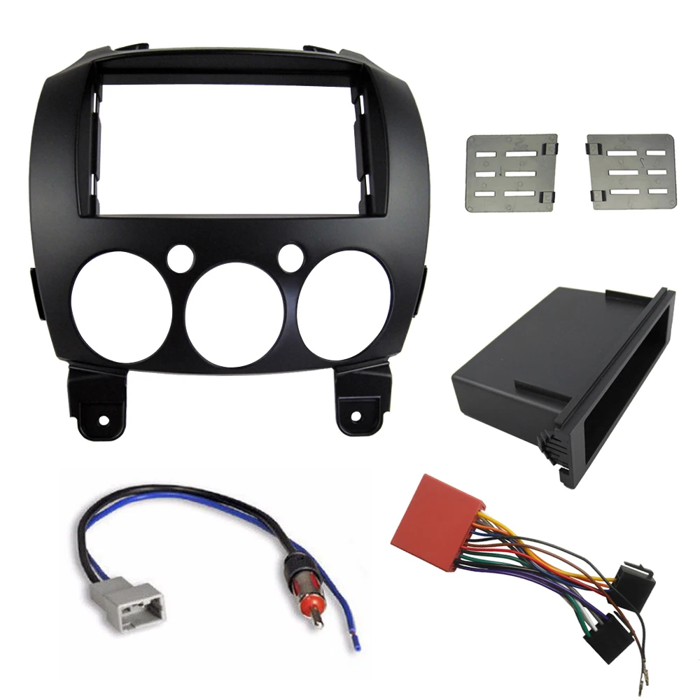 

Single Din/Double Din Car Dash Mount Kit Harness Antenna for Mazda 2,Demio 2007+ Console DVD Panel Plate Facia Fascia Trim Bezel